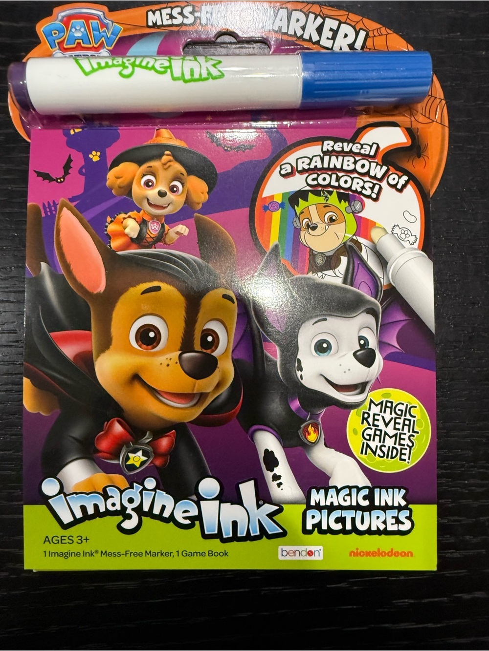 Paw Patrol Imagine Ink Magic Ink Pictures - Purple, Black, White, Orange, Blue